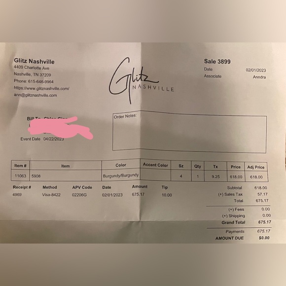 Beautiful burgundy prom dress size 4 never worn! - Picture 3 of 3